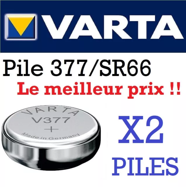 Lot de 2 piles 377 SR66 SR626SW AG4 VARTA spéciale montre ***LE MEILLEUR PRIX***