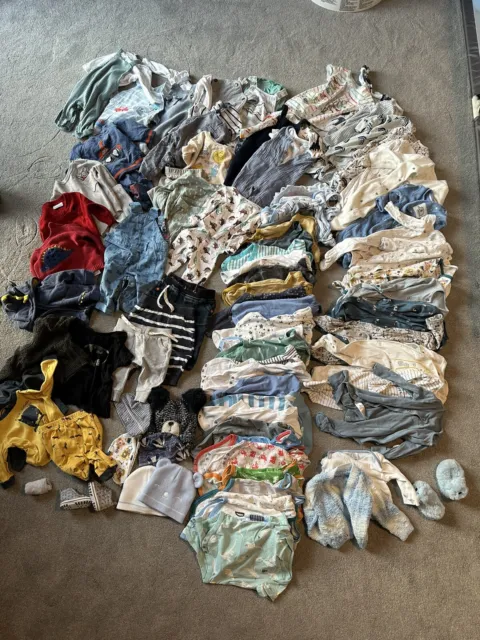 Baby Boys 0-3M Month clothes Bundle Job Lot Huge 80+ Items Outfits Sleeping Bags