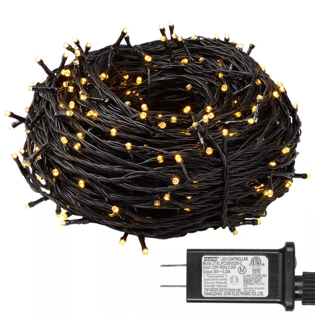 20M/50M/100M Low Voltage Power Saving LED Black Wire String Light Waterproof US
