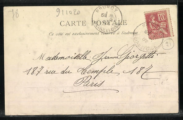 CPA Brunoy, Rue de la Gare 1902 2