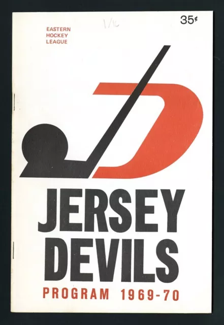 1969-70 1-16-1970 New Jersey Devils Long Island Ducks Ehl Hockey Program Ed Kea