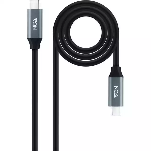 Nanocable Cable USB 3.2 USB-C/M-USB-C/M20Gbps Negro, 1 m, Gen2x2 5A/100W 4K