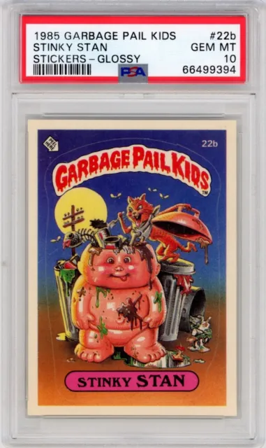 1985 Topps GLOSSY Garbage Pail Kids Series 1 STINKY STAN #22b PSA 10 GEM GPK