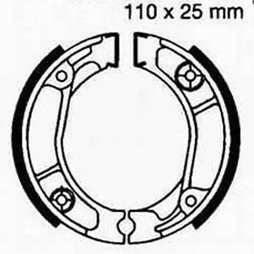 Mâchoires de frein ? tambour (110X25) pour HONDA XR 600 R 1985-1990 2