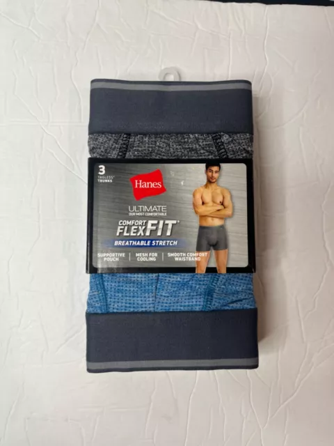 HANES MEN'S BOXER Briefs 3 pack Comfort Flex Ultra Soft Cotton