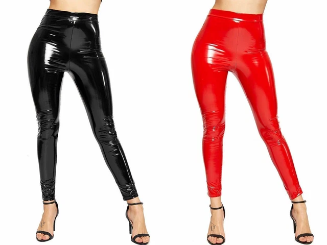 Pvc wet hotsell look leggings topshop