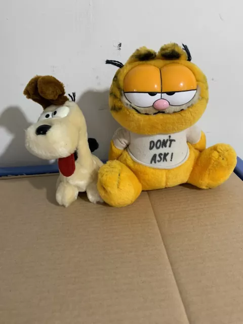 Garfield & ODIE - Plush Soft Toys - DAKIN - Jim Davis Vintage 1980's