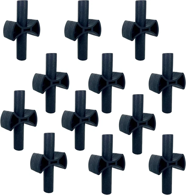 12 Pieces Trampoline Enclosure Pole Gap Spacers -Trampoline Plastic Safety Enclo