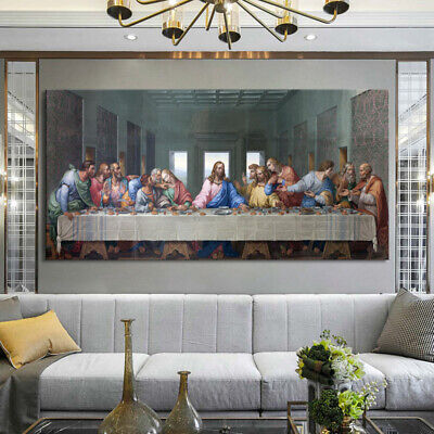 Leonardo Da Vinci's The Last Supper Posters and Print Wall Art Canvas Painting