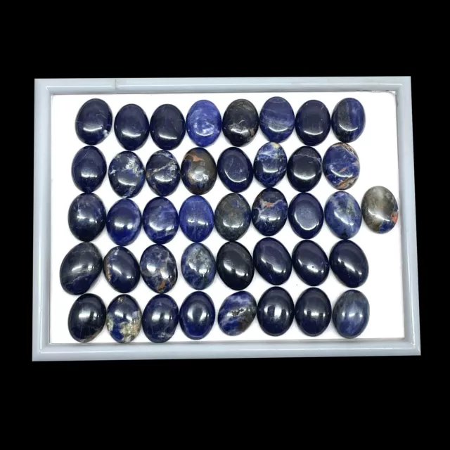 41 Pcs Natural Sodalite Untreated Loose Cabochon Gemstones 15mm-18mm 289.35 Cts 3