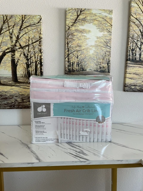 Soothetime by Just Born Fresh Air Crib Liner, Pink, 28in.*52in.