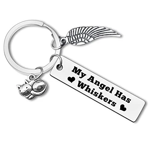 Pet Memorial Simpathy Regalo Pérdida de Gato Llavero Pérdida de Mascotas Joyería para Plata-010