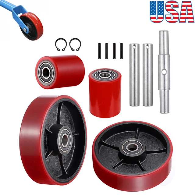 FORKLIFT PALLET JACK Lift Truck Steer Front and Rear Wheels Replacement