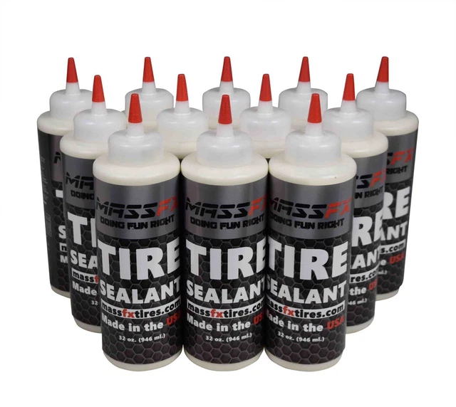 MASSFX Premium Flat Preventer Tire Sealant Made in USA (32 oz) 12Pack
