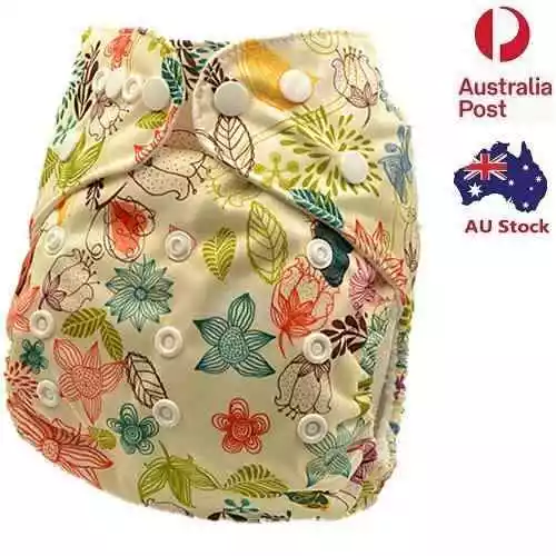 Reusable Modern Cloth Nappies Baby Girls Waterproof MCN Pocket Nappy Diaper D63