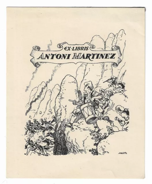 LLUIS MALLOL I SUAZO: Exlibris für Antoni Martinez