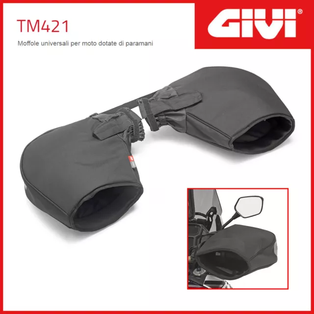 Couvre-Poignées / Mitaines Givi TM421 - Universel Pour Moto Eveil De Déflecteurs