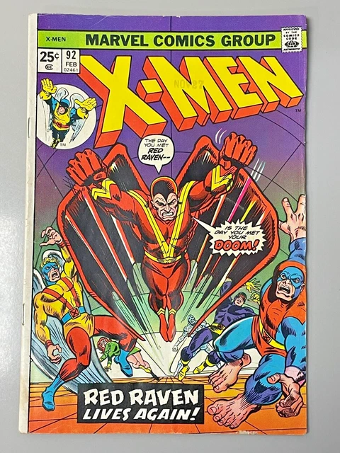Bronze Age Marvel UNCANNY X-MEN (VOL 1) # 92 RED RAVEN ROY THOMAS VG 1975