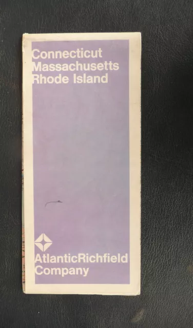 1969 Connecticut Massachusetts Rhode Island  map Atlantic Richfield ARCO gas oil
