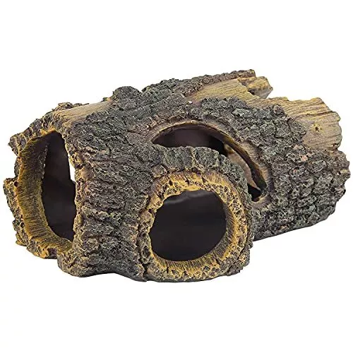 Tronco de árbol hueco de resina, decoración de acuario, adorno para pecera
