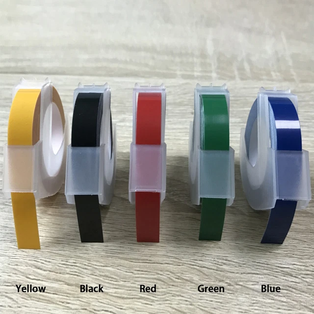 5 Color Label Maker Embossing Refill Tape 6mm X # for MOTEX Dymo replacement M1