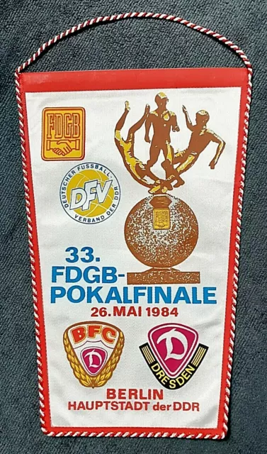 Orig. DDR Wimpel 33.FDGB Pokal Finale BFC Dynamo Berlin SG Dynamo Dresden DFV