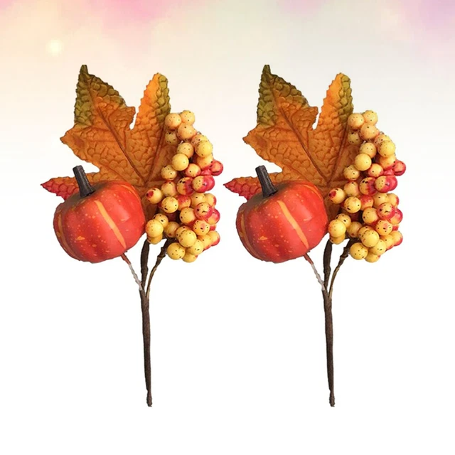 2 pz bacche giorno del Ringraziamento decorazione raccolto festival bacca acero zucca decorazione simul