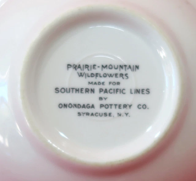 Vintage Southern Pacific China 5" Bowl - Prairie Mountain Wildflowers -Rrbs 3