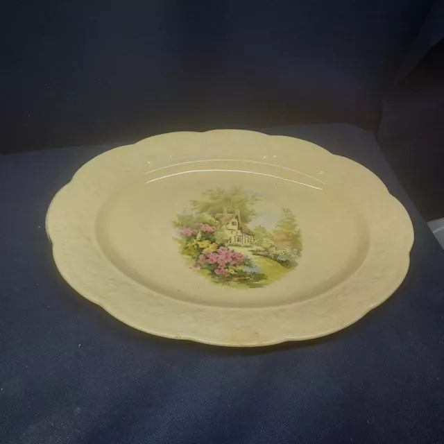 Vintage Edwin Knowles China "Cremelace" Oval Serving Platter KNO436 USA