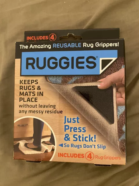 NEW Ruggies Set of 8 Rug Grippers - As Seen On TV - Washable Reusable