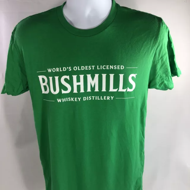 Bushmills Irish Whiskey Worlds Oldest Licensed Distillery Tee Green Size Small