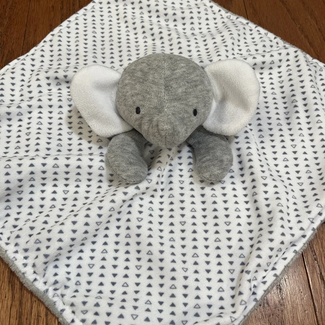 Carter's Just One You Plush Gray Elephant Triangle Security Blanket Lovey Baby