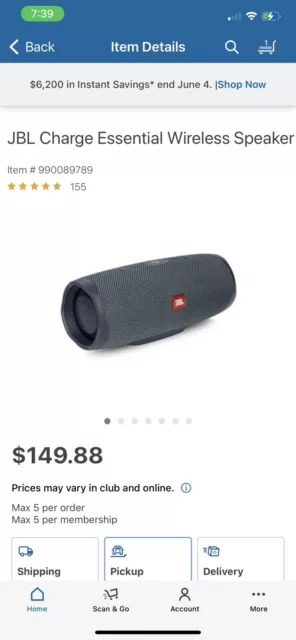 JBL Charge 5 Bluetooth Portable Speaker System - Black In Box JBL Charge 5 Bluetooth Portable Speaker System - Black In Box