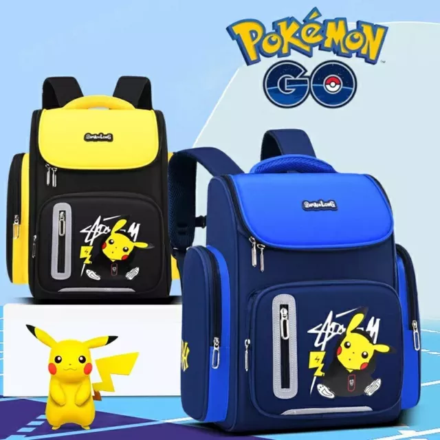 Cartable Pokemon Sac A Dos Pikachu enfant  primaire bleu ou jaune au choix