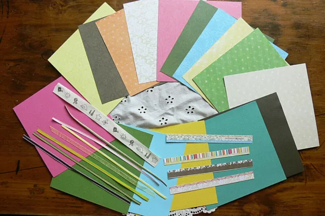 Card Kits Contrast 10 D/S Pattern & 6Cstock 6x6 - 4Strips & 8Ribbons WEBSTER WRP