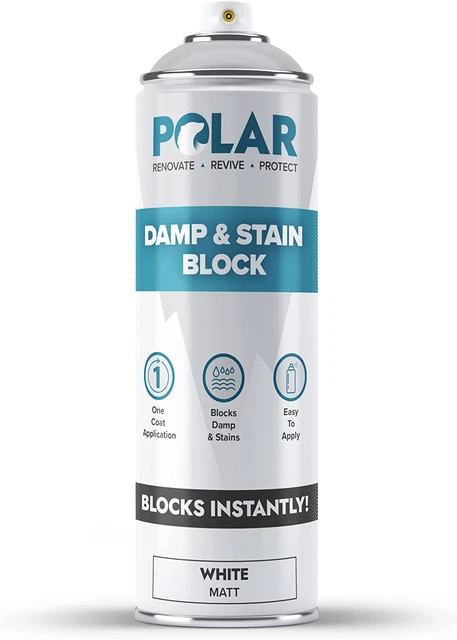 Spray blocco umido e macchia polare - bianco opaco - 500 ml - arresta e rimuove muffe e -