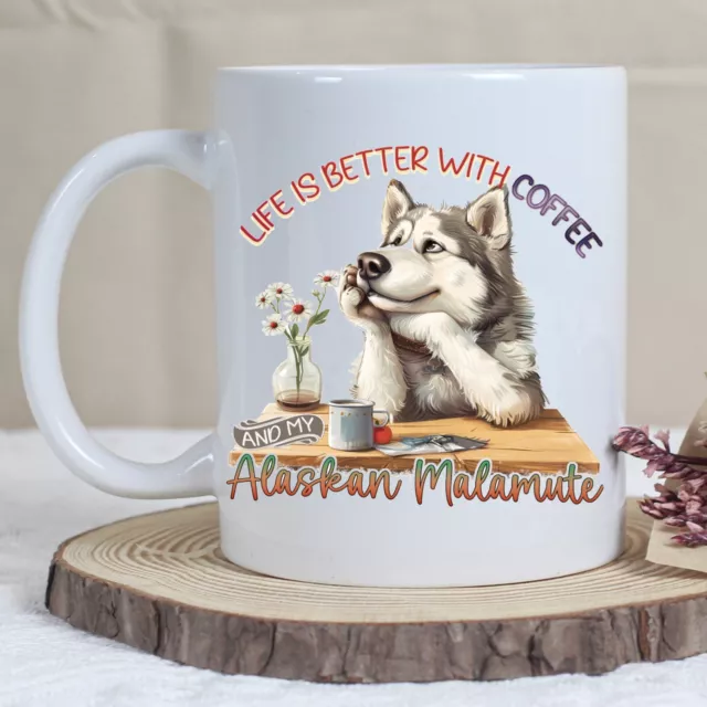 Pet Dog Mug, Funny Alaskan Malamute - For Him, Her Gift, Present