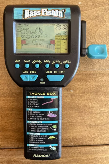 Radica Bass Fishin’ Handheld Electronic Fishing Game - Model 3732
