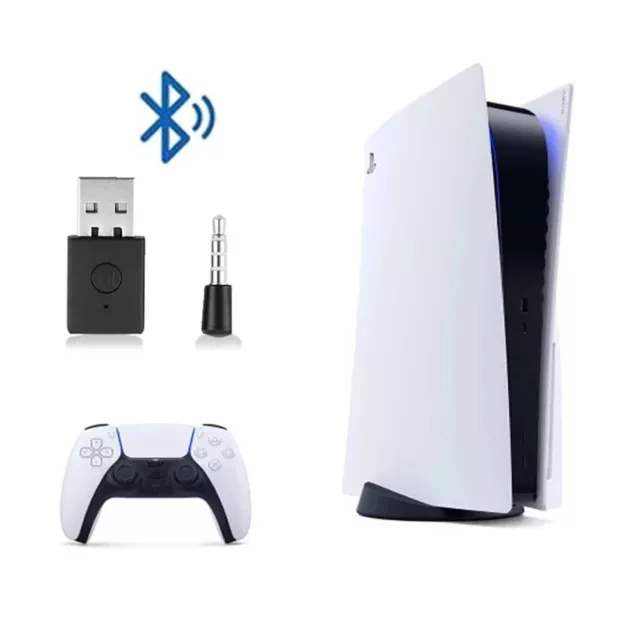 for PS4/PS5 USB Transmitter Wireless Adapter Audio Adapter Bluetooth Receiver