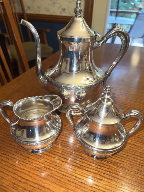 National Silver On Copper Tea/Coffee Service