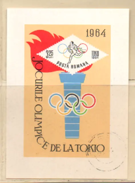 Rumänien 1964 MiNr.: Bl58 Olympische Spiele Tokyo gestempelt; Romania used