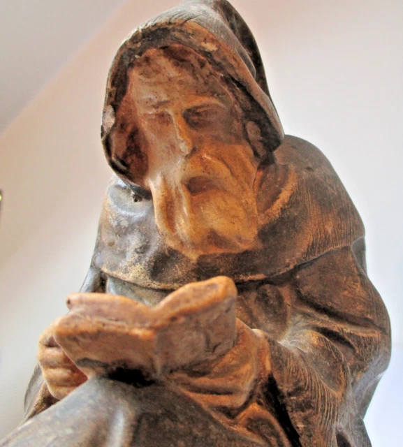 Statue D'écolier En Plâtre Signé T SALVETTI Vers 1900 Audes 03190
