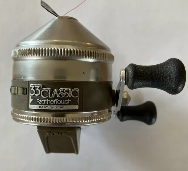 VINTAGE ZEBCO 33 Classic Feather Touch Fishing Reel Serviced