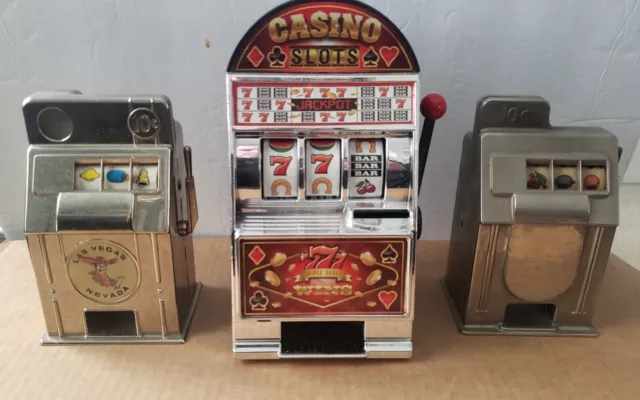 Lot Of 3 Toy Slot Machines