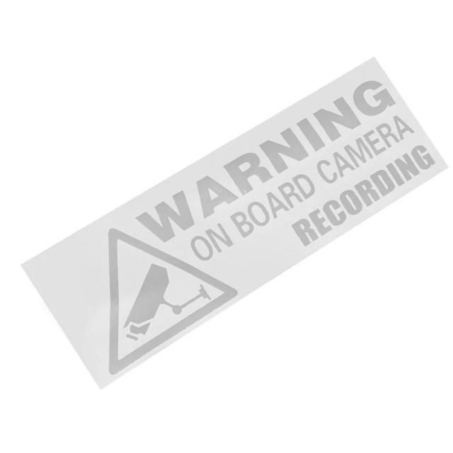 10 Adesivi Di Avvertimento Dashcam - PVC 89x28mm Per Auto, Giallo - Foto 6