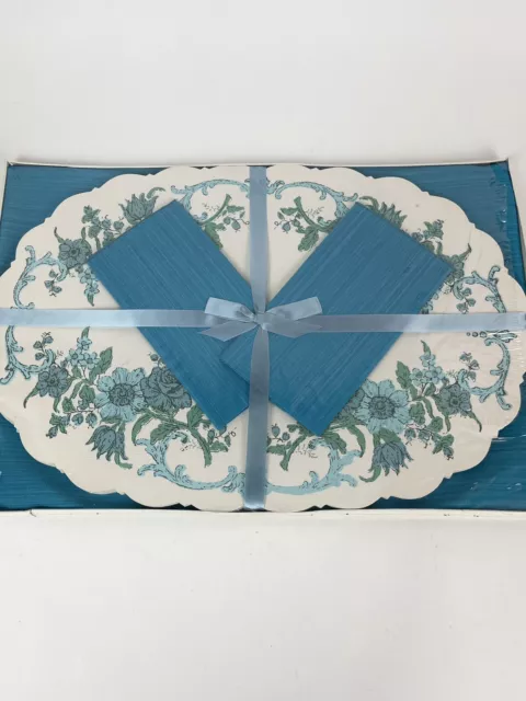 Vintage Vinyl Foam Placemat And Napkin Set Of 4