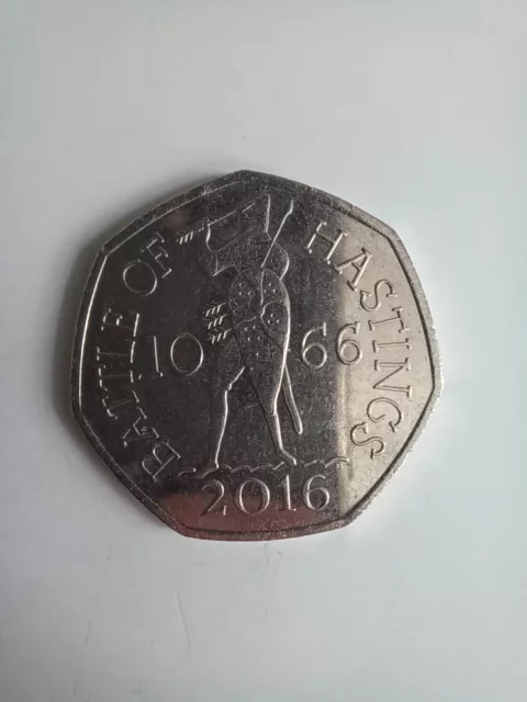 50p coin 2016 Battle Of Hastings 1066 Fifty Pence Coin