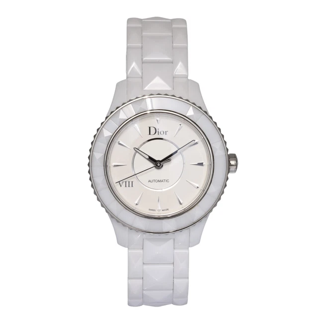 Christian Dior VIII 38mm CD1245E3C001 White Ceramic White Dial Automatic Watch