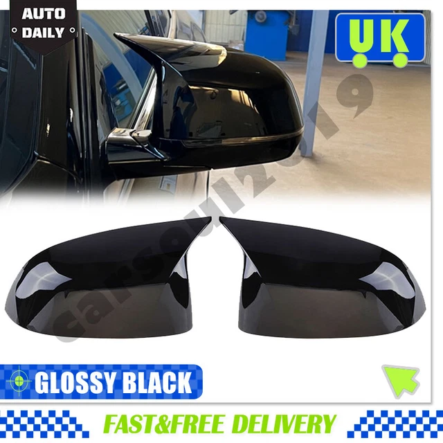 Pair Glossy Black Wing Mirror Cover For BMW X3 X4 X6 G01 G02 G05 G06 G07 2018-21