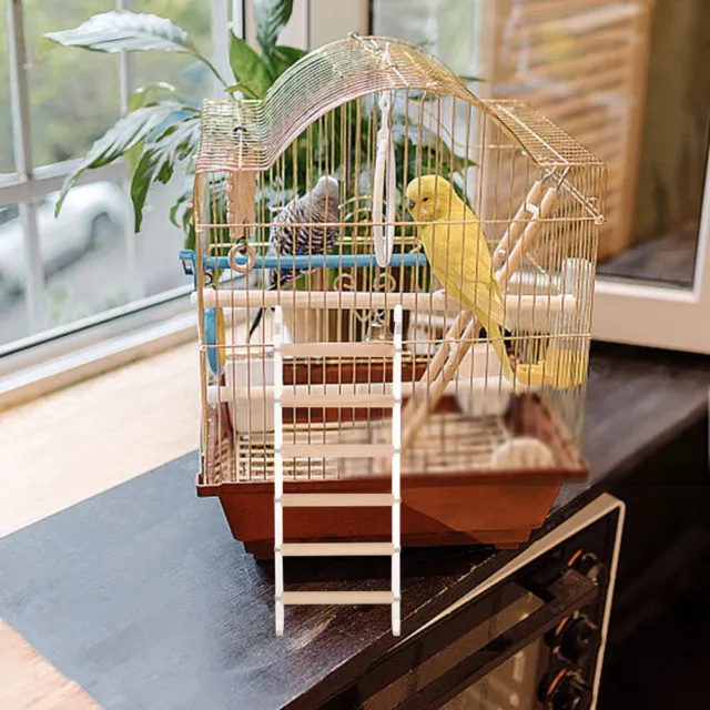 Papagei Holzleiter Spielzeug Vogelkäfig Kleine Acrylleiter mit Holzstab Papagei